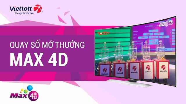Kết quả xổ số Max 4D được triển khai mỗi 18h00 hàng ngày